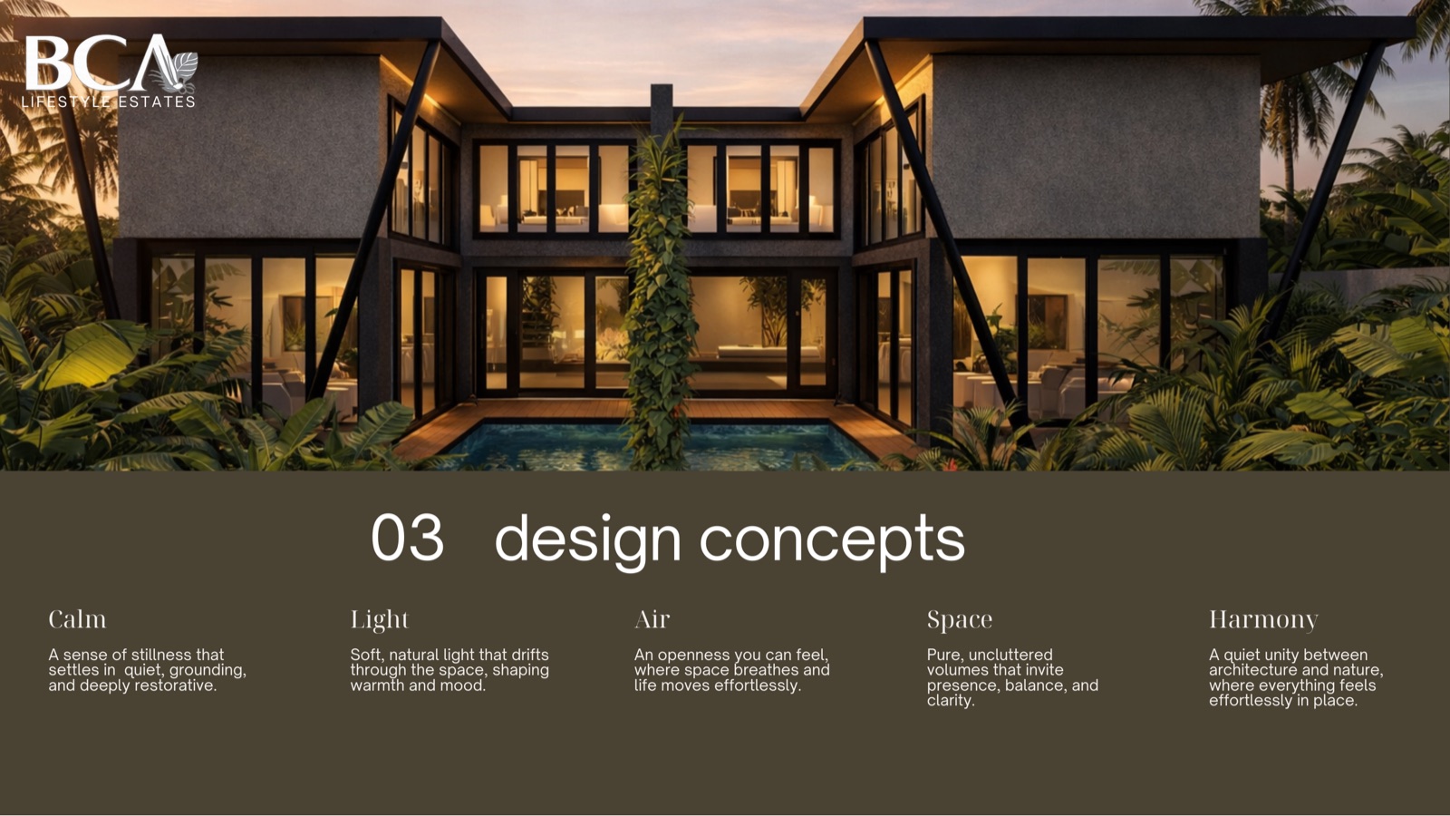 Design concept: twin villas in harmony with nature